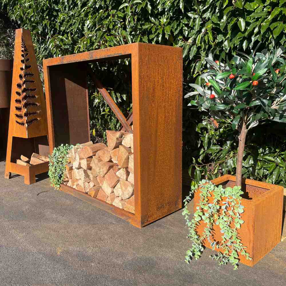 Weather It Corten Steel Log Store