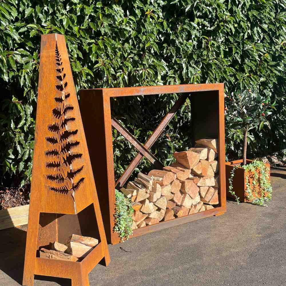 Weather It Corten Steel Log Store
