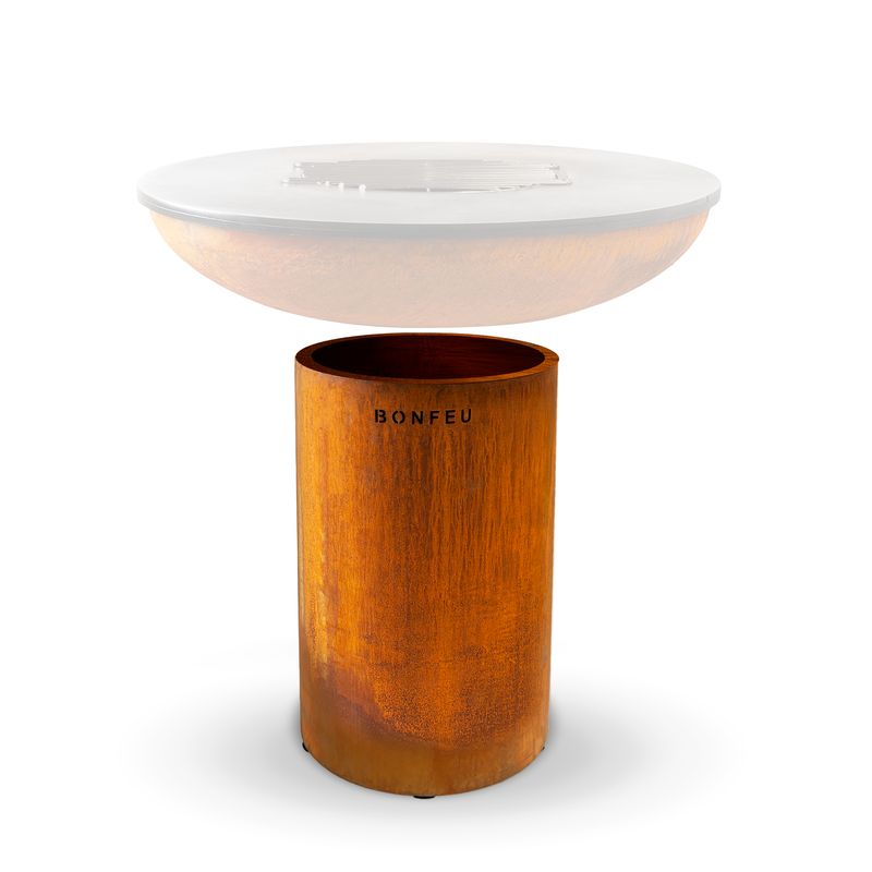 BonFeu, BonBiza XL, Fire Bowl & BBQ Plancha, Rusty Brown