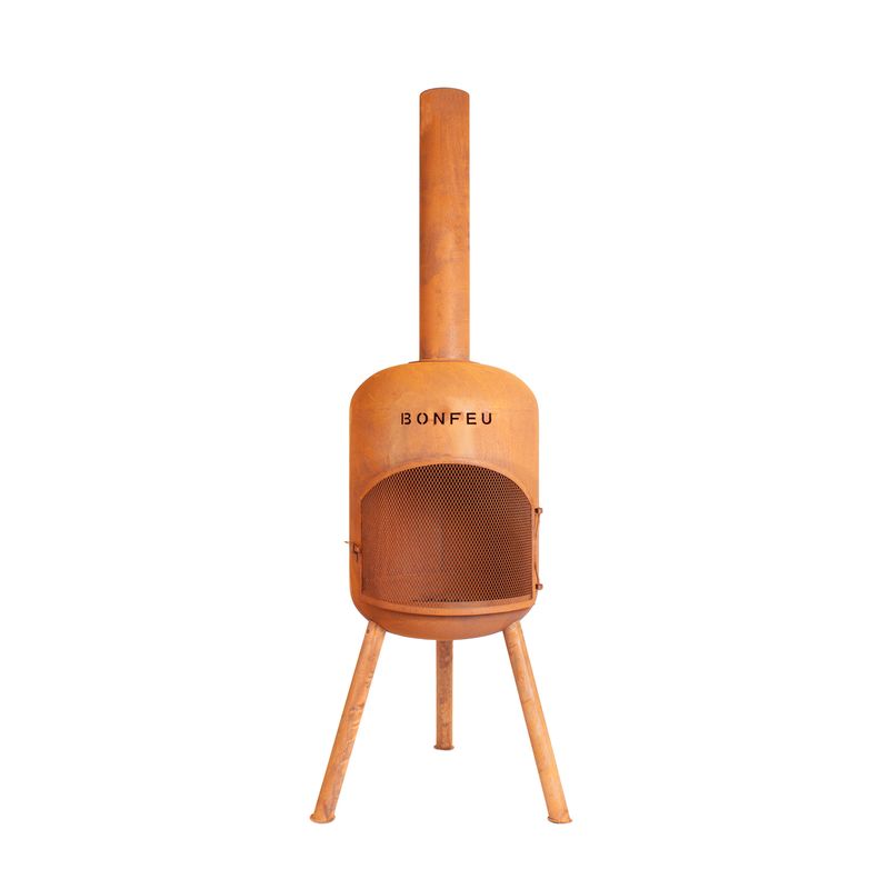 BonFeu, BonBono, Outdoor Fireplace and Grill, Rust