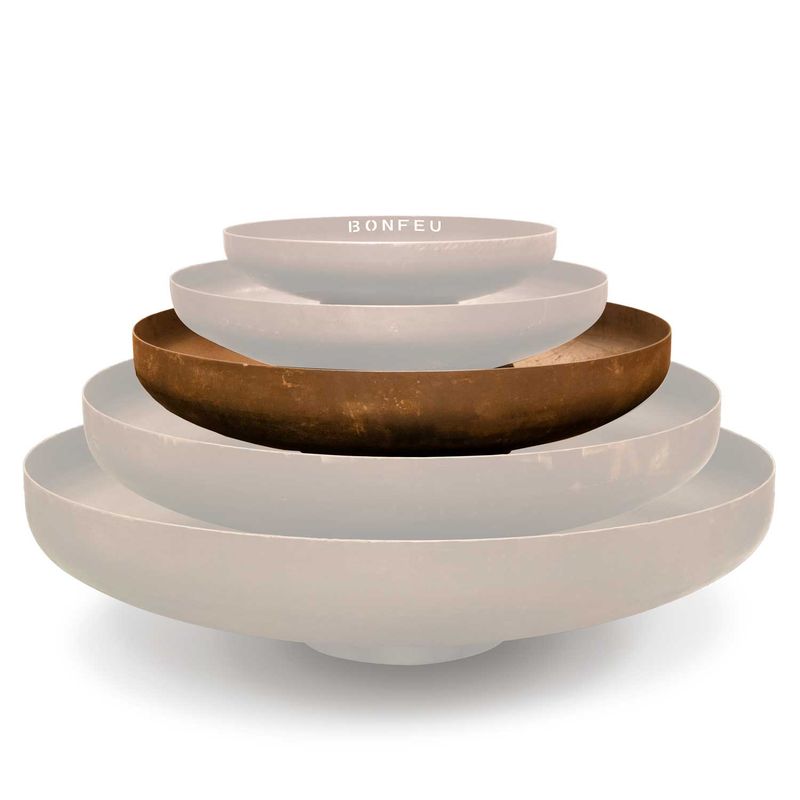 BonFeu, BonBowl (100cm) Fire Bowl, Rusty Brown