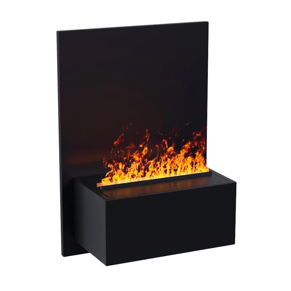 Brekke Wall-Mounted Water Vapour Fireplace Black | ScandiFlames