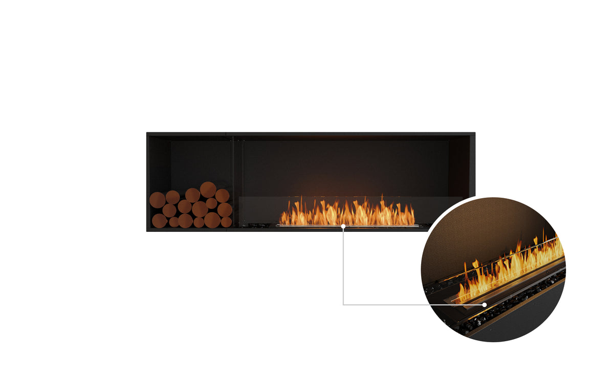 EcoSmart Fire Flex 68SS.BXL Wide Bioethanol Fireplace with XL900 Burner