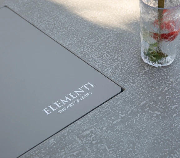 Elementi Plus, Riviera, Fire Table Ligh,t Grey, Concrete Outdoor, Propane / Natural Gas