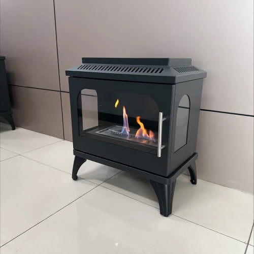 Atlanta Single Bioethanol Stove Indoor 3-Sided Fireplace