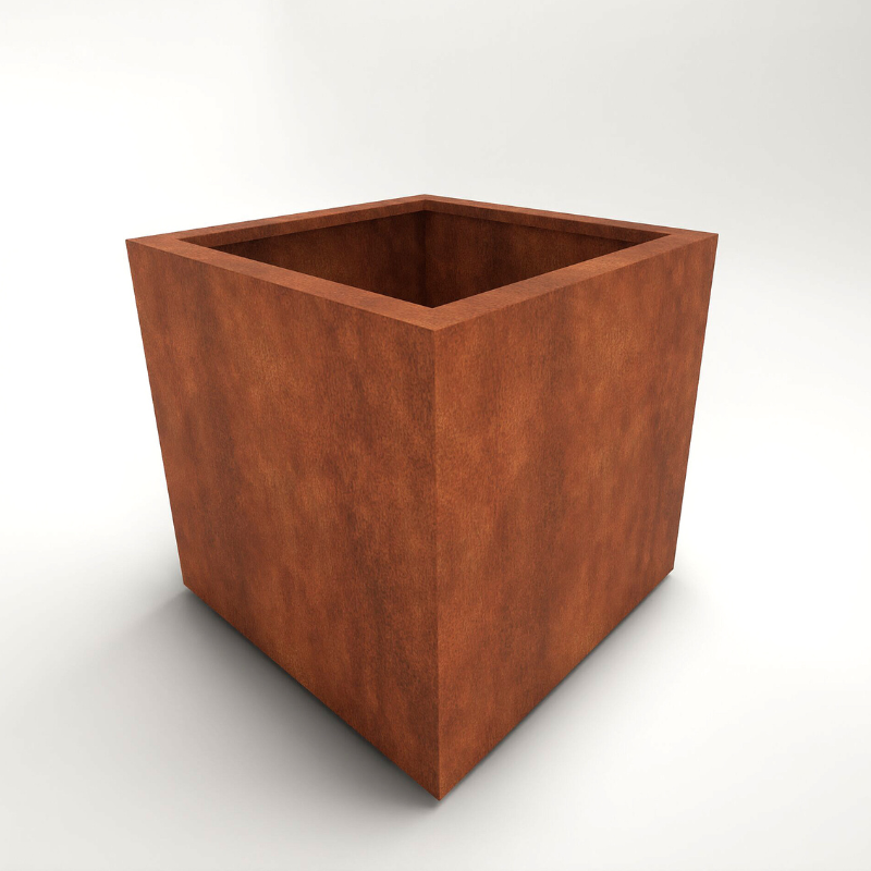 Weather-It Arden Corten Steel Cube Planter