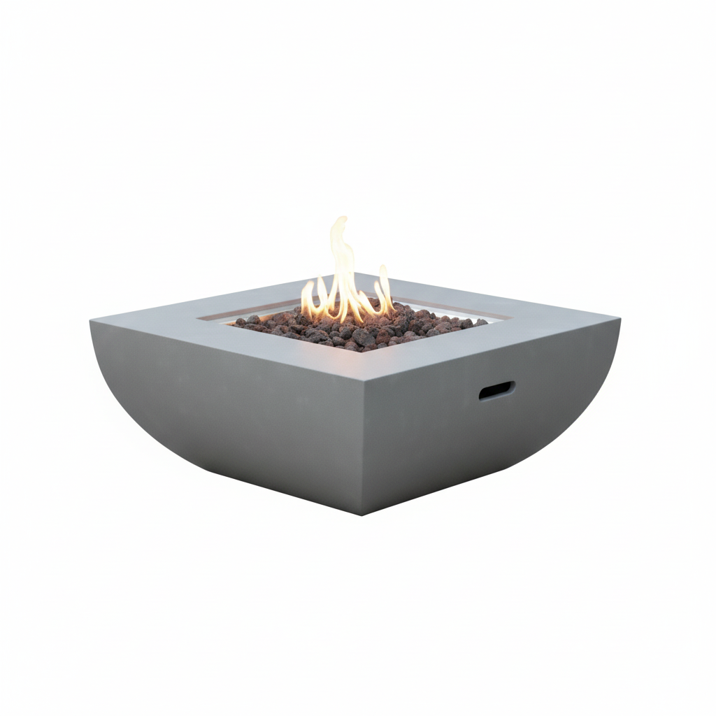 Westport Fire Table 50,000 BTU LPG Concrete Fire Pit with Cover