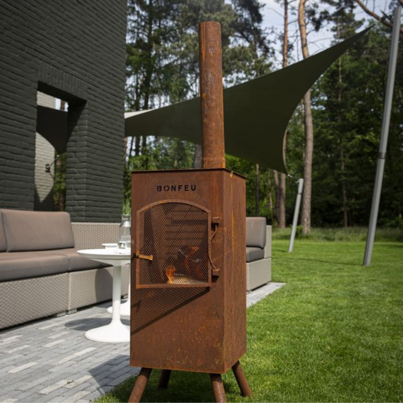 BonFeu, BonCarre, Outdoor Fireplace, Rust