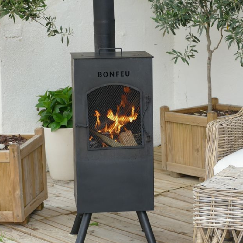 BonFeu, BonCarre, Outdoor Fireplace, Black