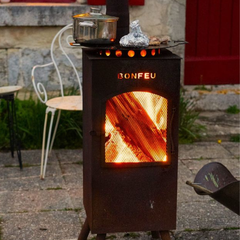 BonFeu, BonCarre, Outdoor Fireplace, Black
