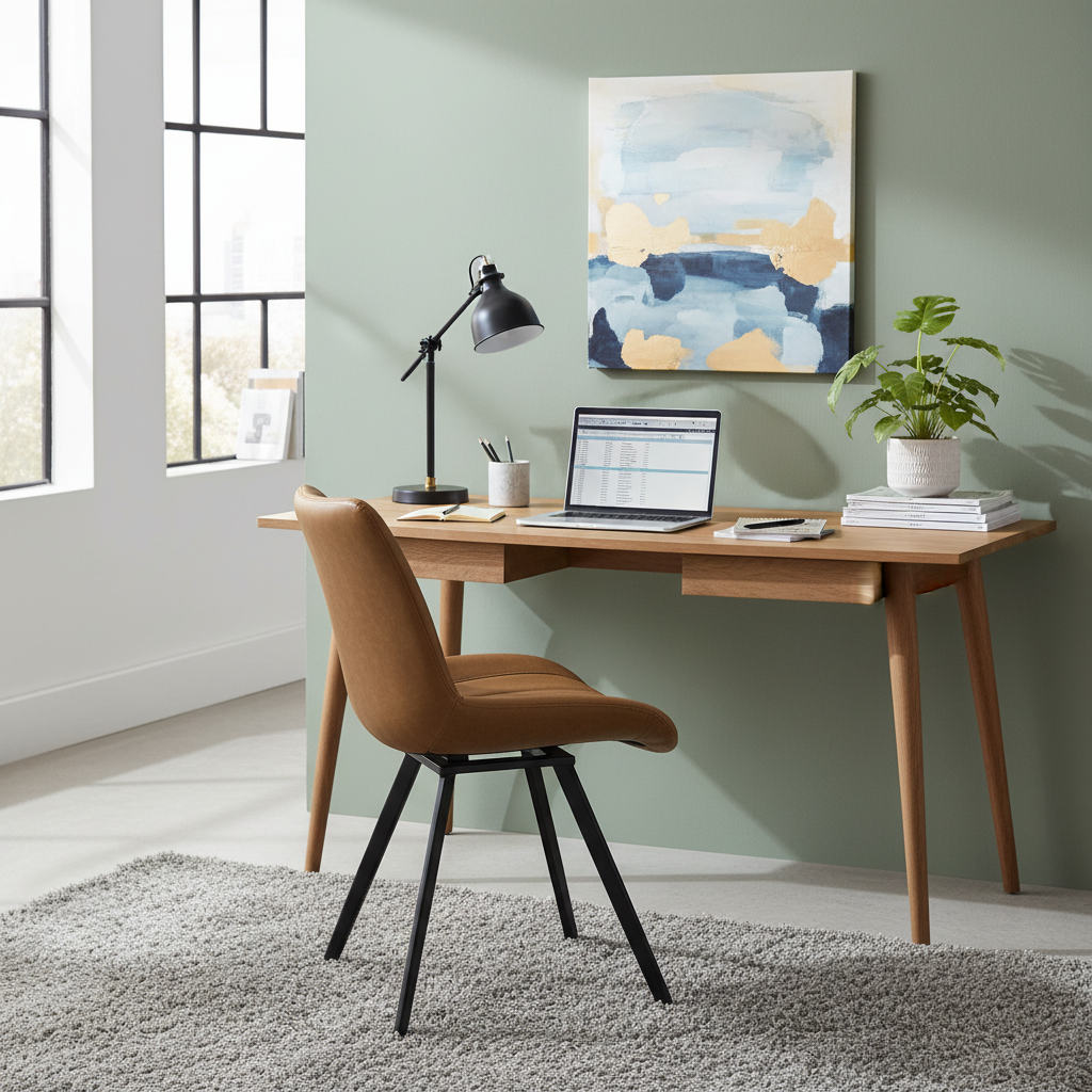 Malmo Tan Dining Chair | Modern Scandi Faux Leather Dining Seat