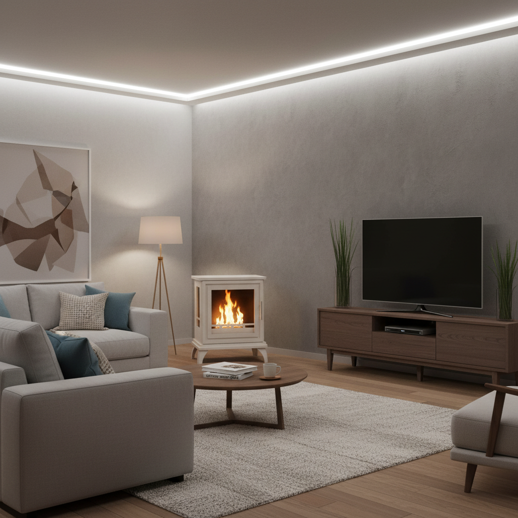 ScandiFlames Nashville Bioethanol Indoor Stove - Oyster White