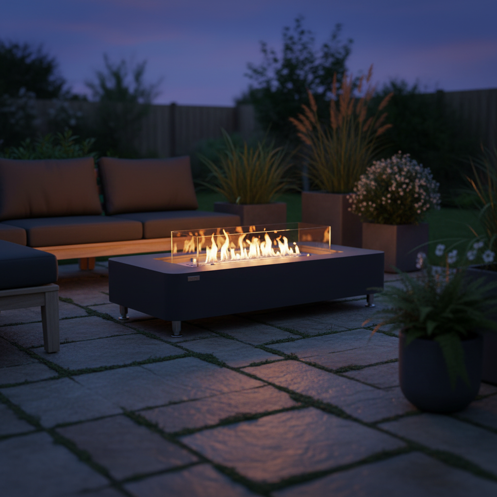 Sydney Ethanol Fire Table 27,000 BTU Glass Fibre Concrete