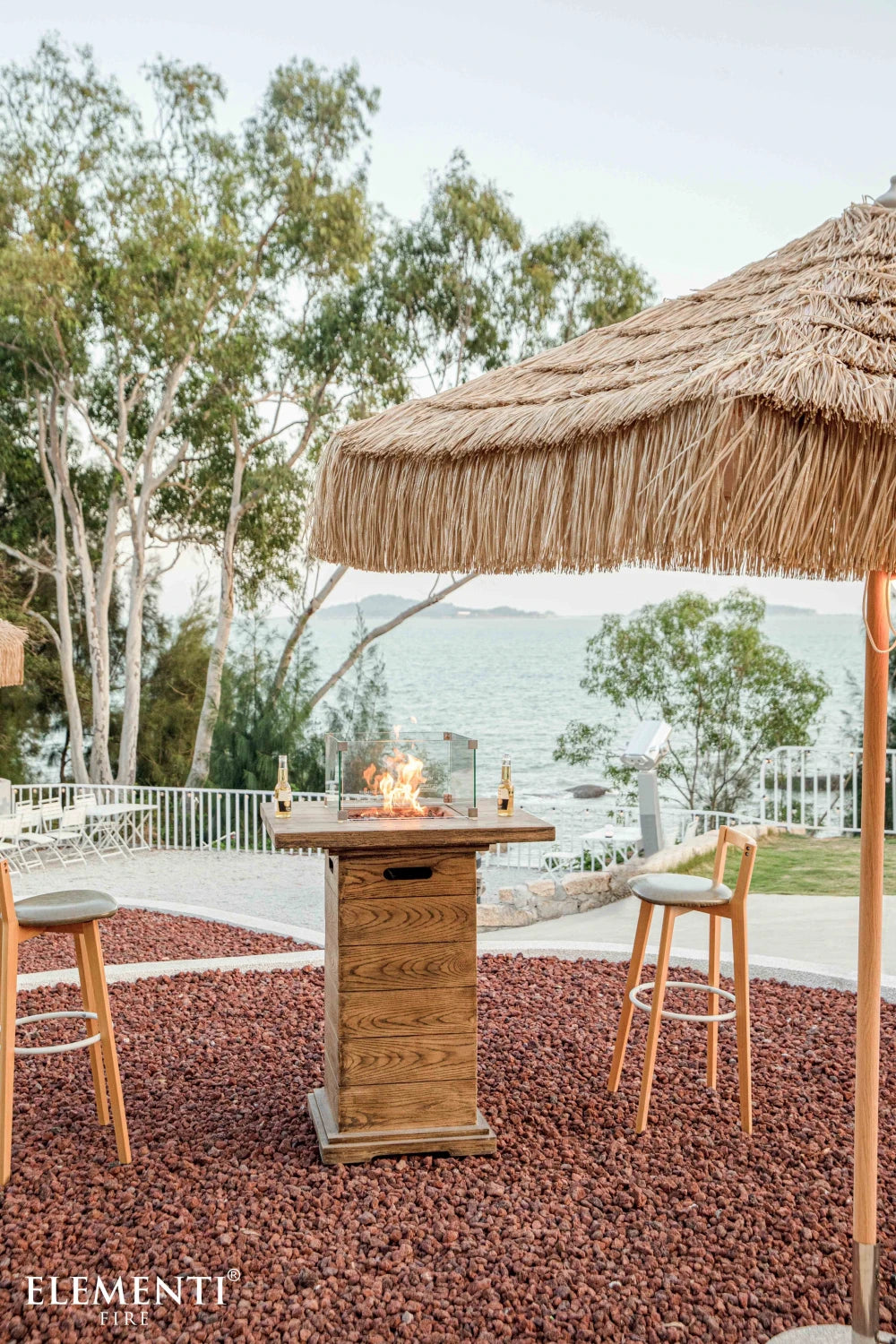 Rova Bar Table 40,000 BTU Propane Fire Feature Outdoor