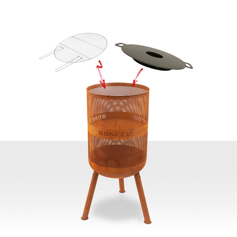 BonFeu, BonVes 45, Fire Pit, Rust