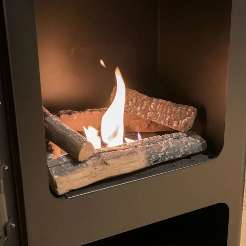 8-Piece Ceramic Wood Decoration for Bioethanol Fireplaces