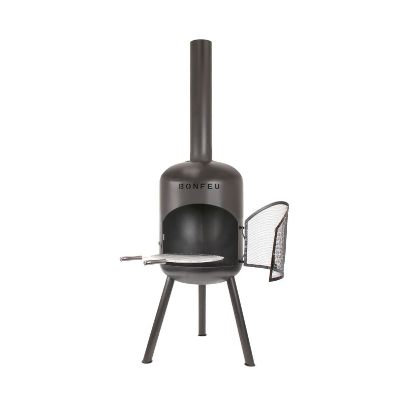 Bonfeu, BonBono, Outdoor Fireplace and Grill, Black