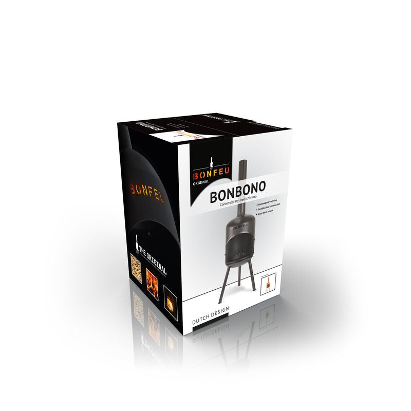 Bonfeu, BonBono, Outdoor Fireplace and Grill, Black