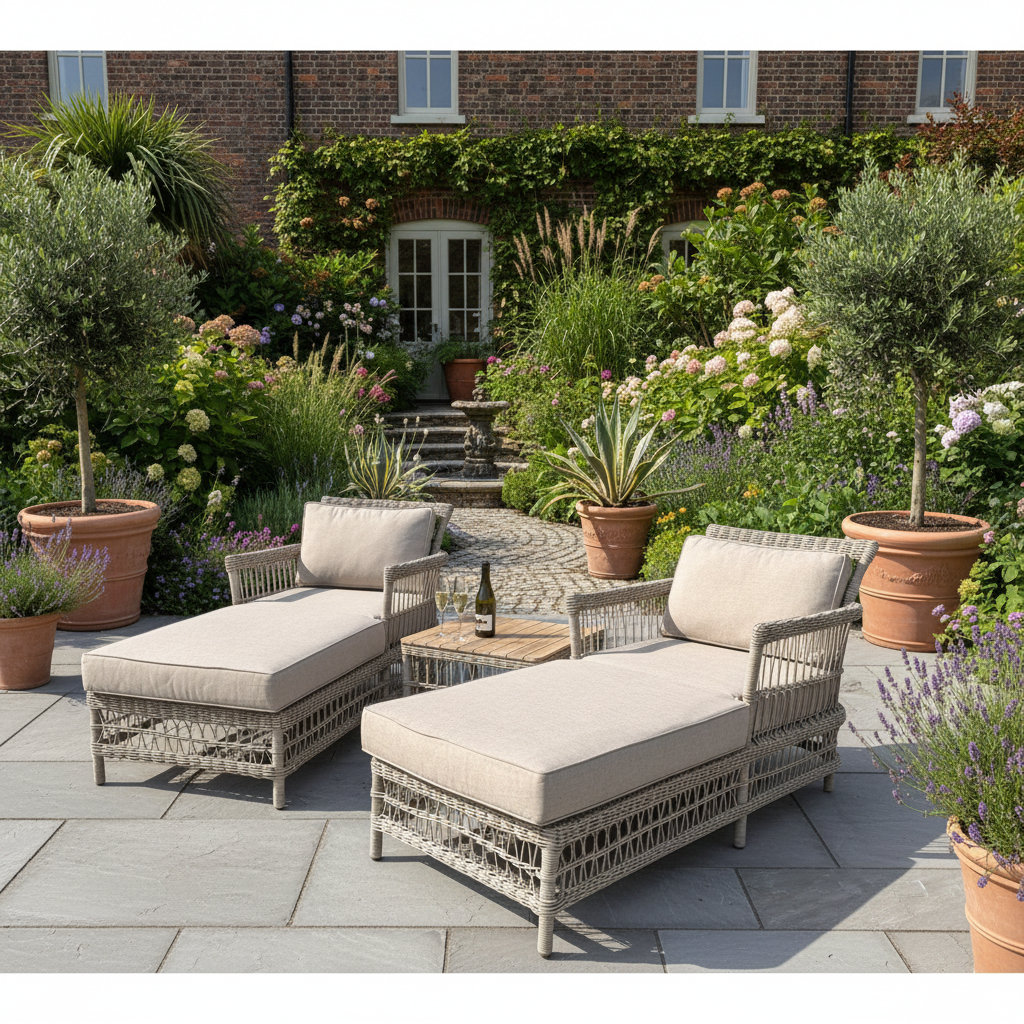 Provence Collection Outdoor Sun Lounger Set
