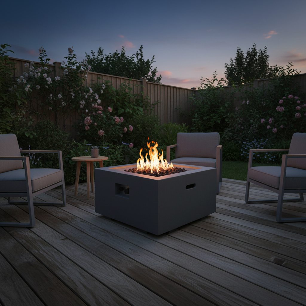 Ridgefield Fire Pit 40,000 BTU LPG Fire Bowl with Cover