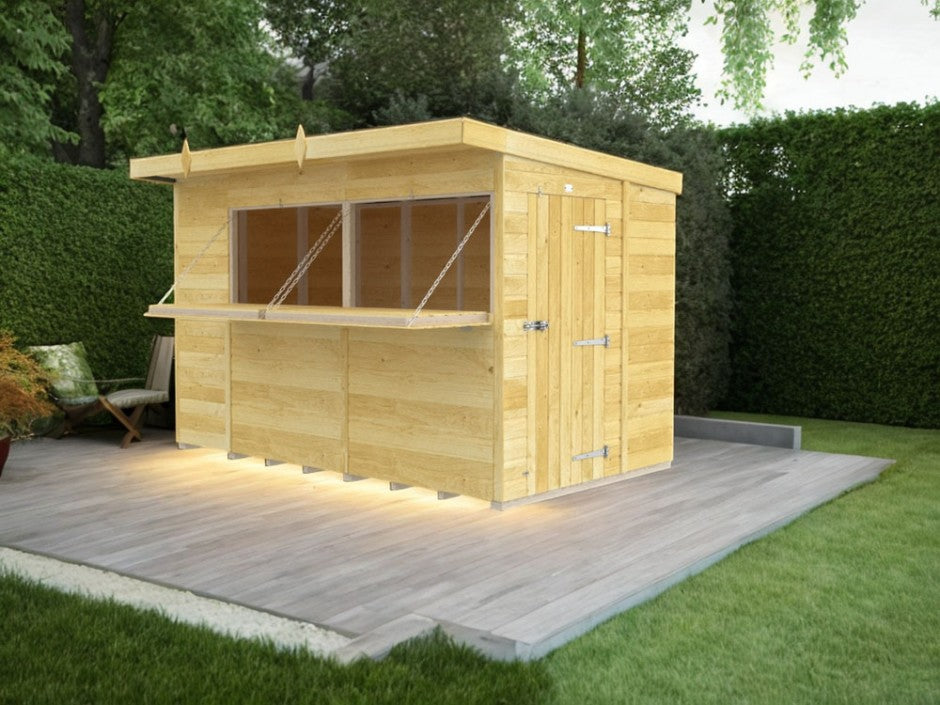 Madagascar 10ft x 8ft Timber Outdoor Bar – Garden Entertaining Hub