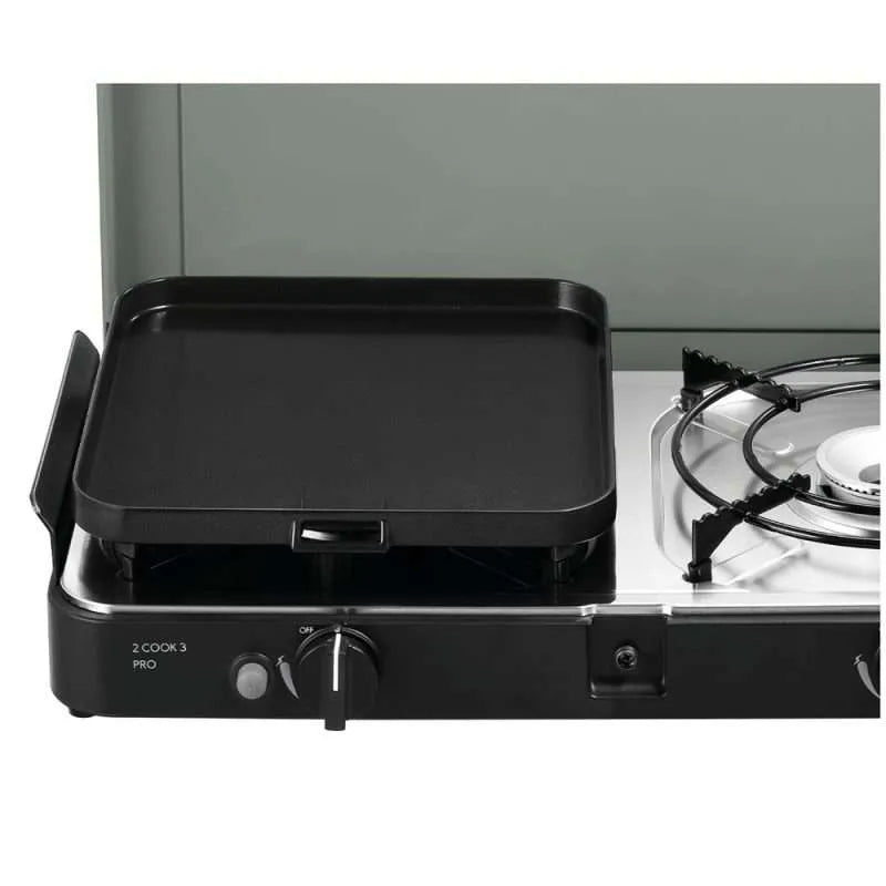 Cadac 2 Cook 3 Pro Deluxe QR Dual Burner Gas Camping Stove with Grill Plates