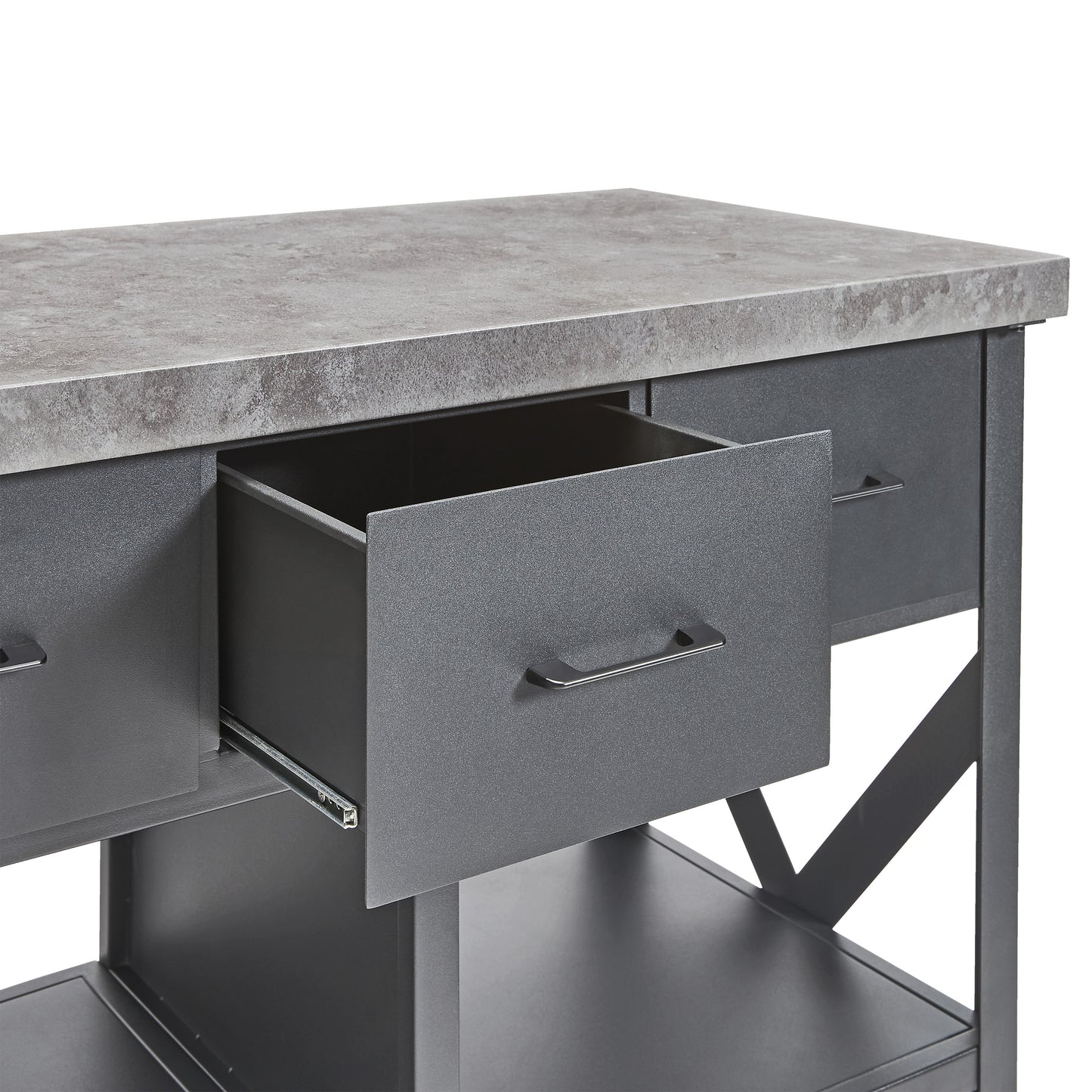 Trolley XL Outdoor Serving and Prep Station with Drawers and Large Workspace