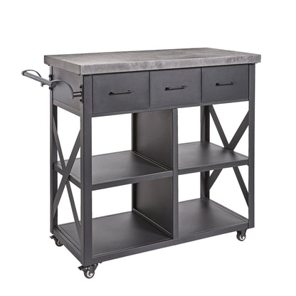 Trolley XL Outdoor Serving and Prep Station with Drawers and Large Workspace