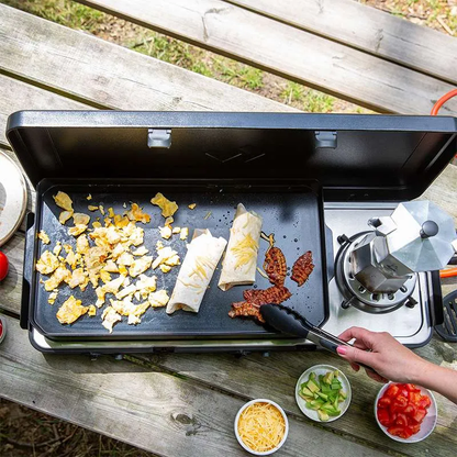 Cadac 3 Cook Turbo FFD Deluxe QR Portable 3 Burner Gas Stove with Grill Plates