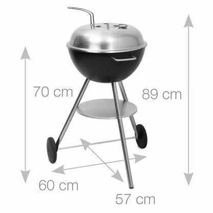 Martinsen Kettle BBQ 1600 Compact Charcoal BBQ with Thermometer