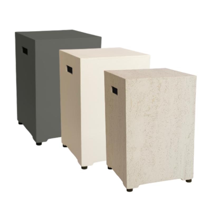 Happy Cocooning, Square Gas Bottle Enclosure, Composite -  Travertine