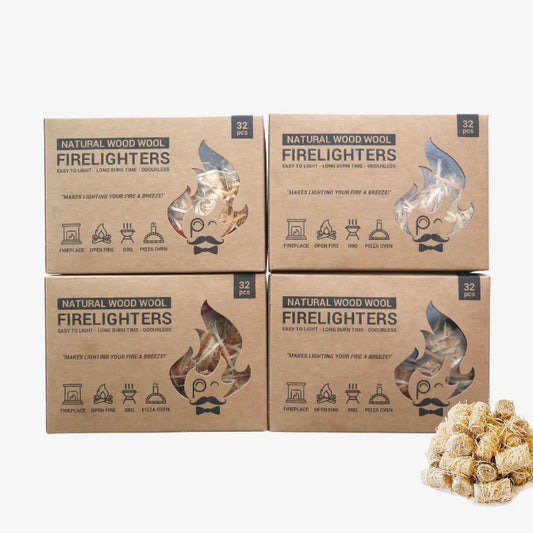 Kindling Cracker Natural Firelighters 4-Pack – Eco-Friendly Fire Starters