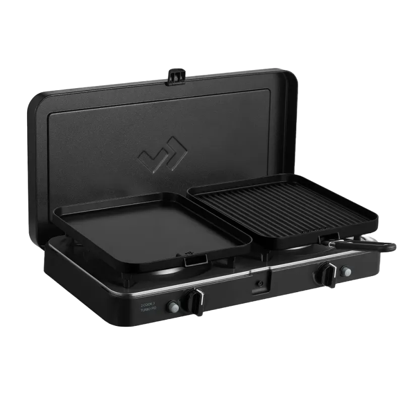 Cadac 2 Cook Turbo FFD Deluxe QR Dual Burner Gas Stove with Flame Failure Device