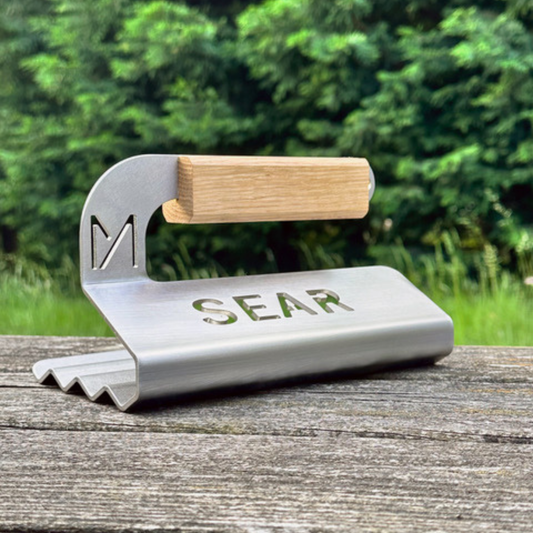 Steak Press – Stainless Steel Grill Weight | Handmade in Britain by METARTAL