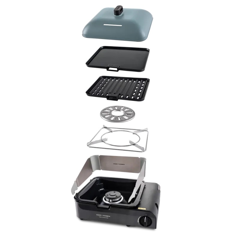 Cadac Van Cook Pro FFD Deluxe Portable Gas Stove for Campervans with Grill Plates