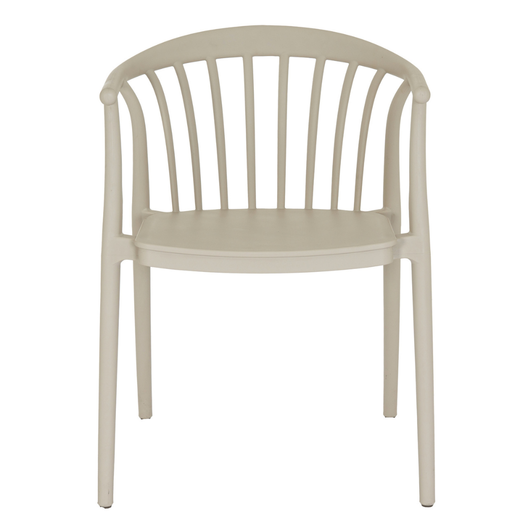 Echo Putty Grey Outdoor Dining Chair | Weather Resistant Garden Patio Chair