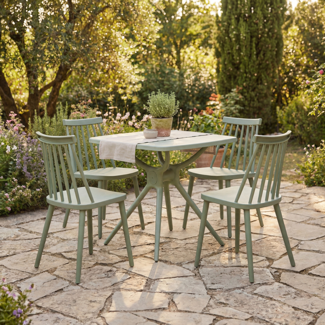 Kyra French Grey Outdoor Dining Chair | Weather Resistant Garden & Patio Seating