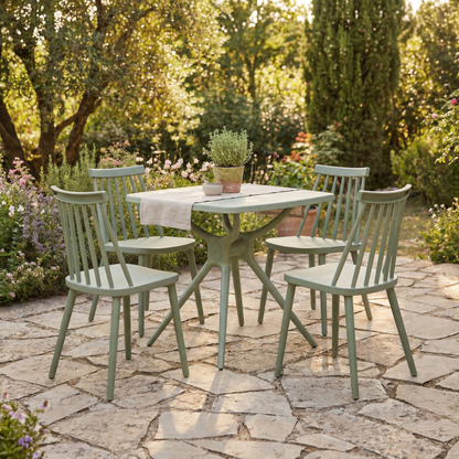 Kyra French Grey Outdoor Dining Chair | Weather Resistant Garden & Patio Seating
