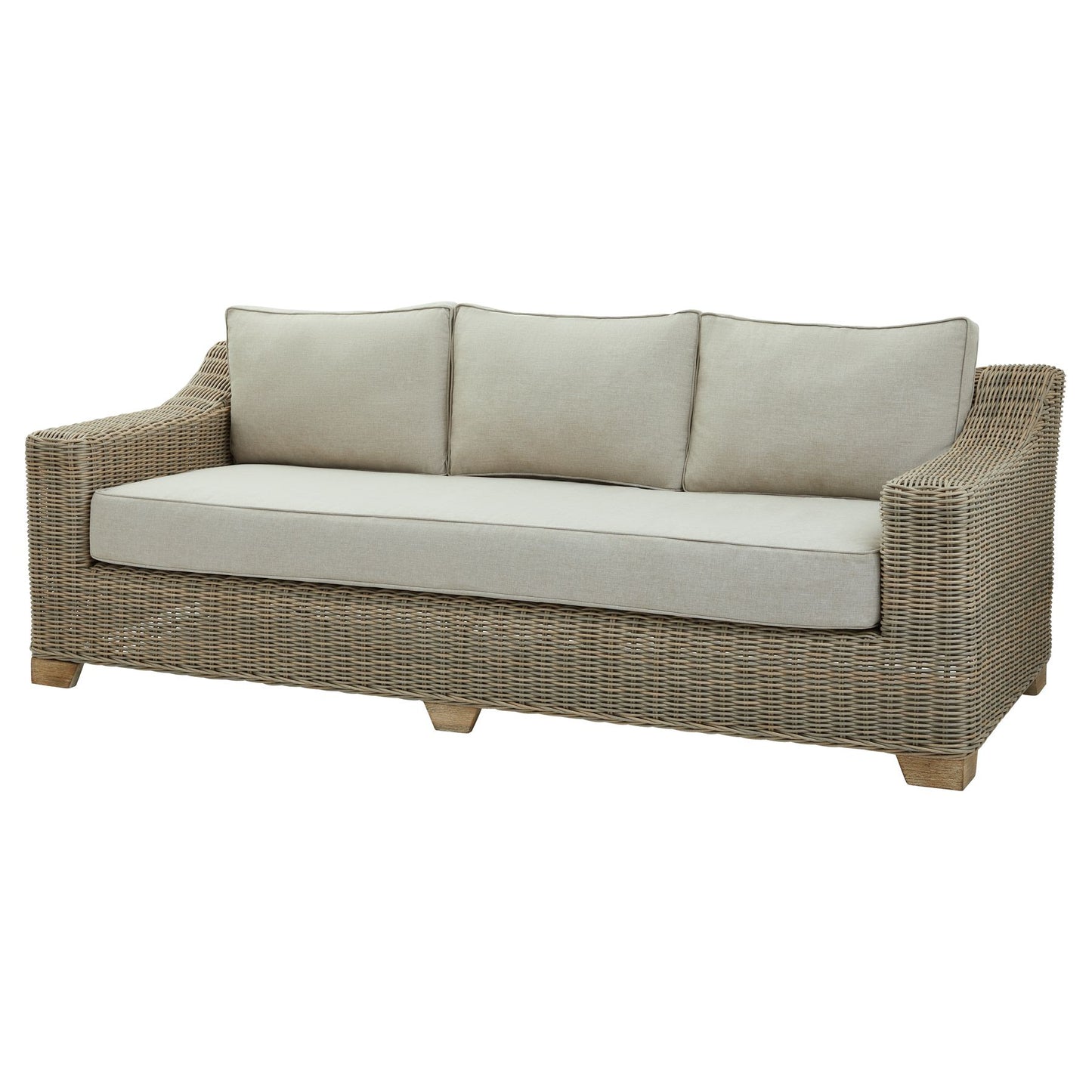 Capri Collection Outdoor Three Seater Sofa – HDPE Wicker Comfort