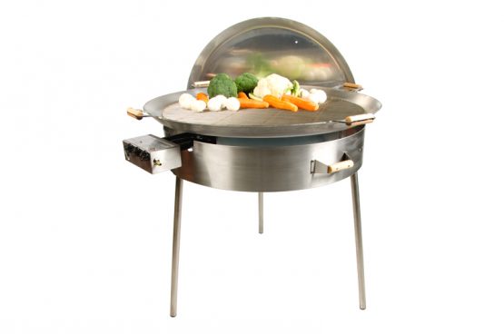 GrillSymbol 96cm Paella Pan Lid Aluminium Heat Retaining Cover