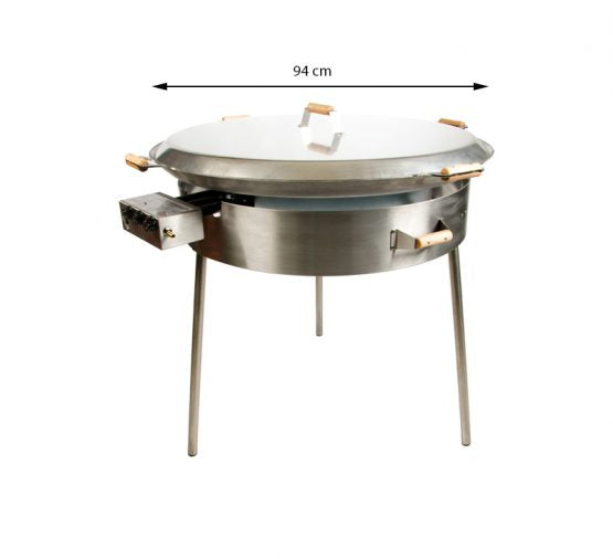 GrillSymbol 96cm Paella Pan Lid Aluminium Heat Retaining Cover