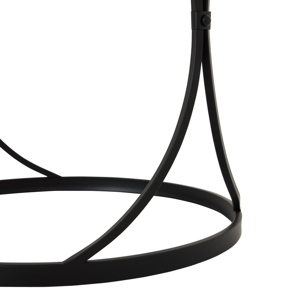 Set Of Two Black Mirrored Side Tables with Stacking Design