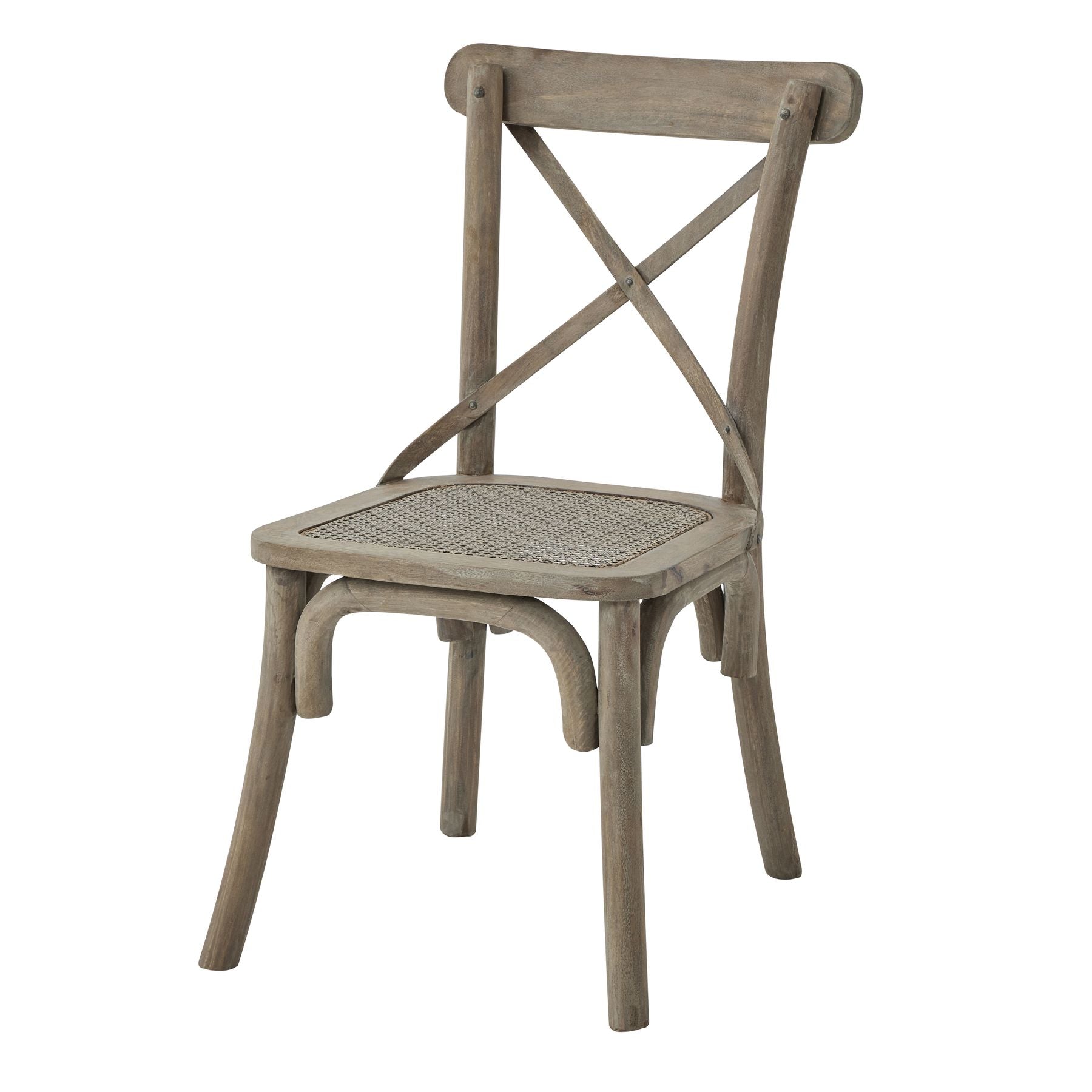 Copgrove Cross Back Chair with Rush Seat | Rustic Wooden Dining Chair