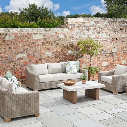 Capri Collection Outdoor Three Seater Sofa – HDPE Wicker Comfort