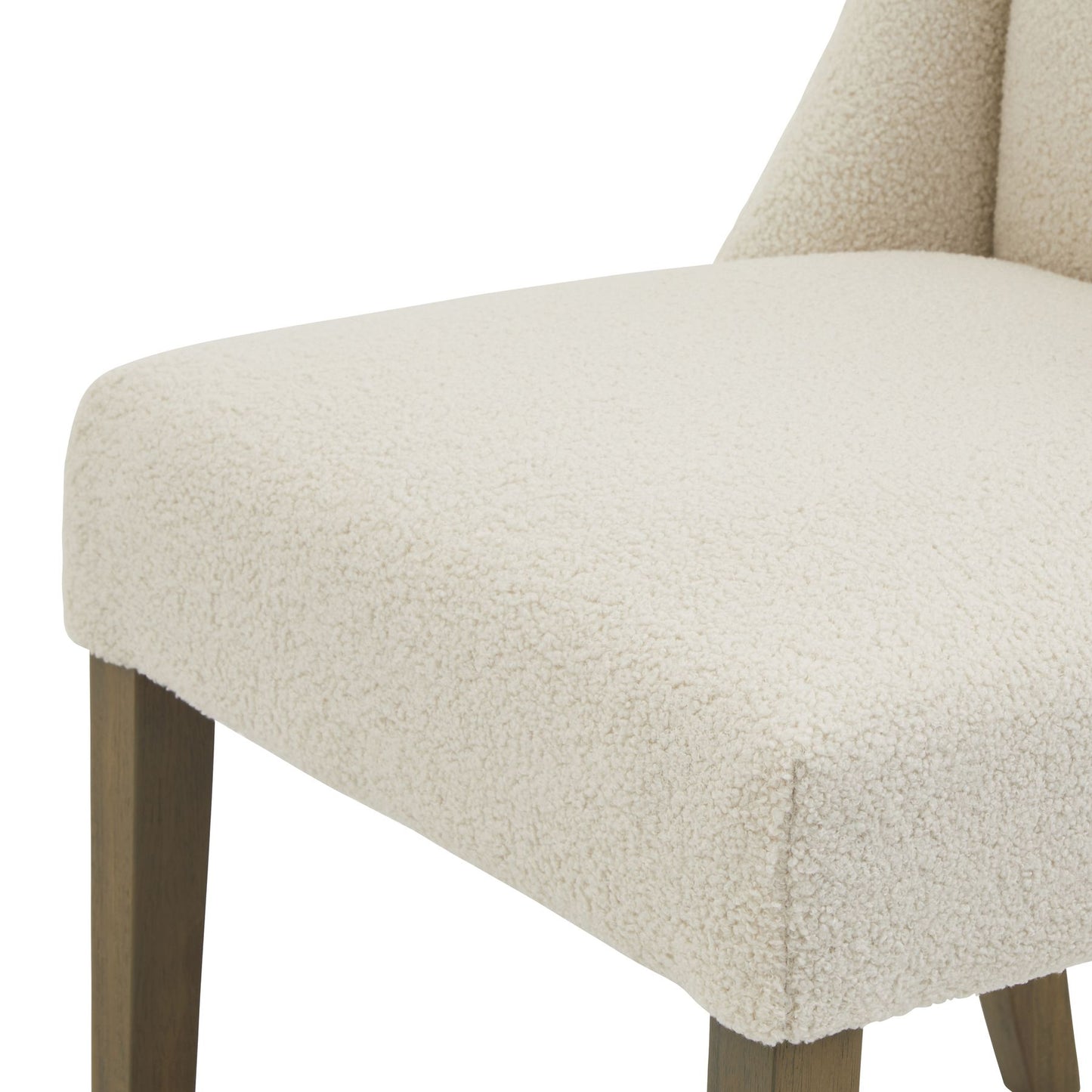 Compton Boucle Dining Chair | Cream Upholstered Dining Seat