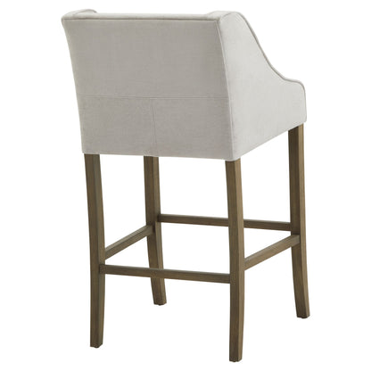 Epsom Grey Bar Stool | Light Grey Fabric Breakfast Bar Chair