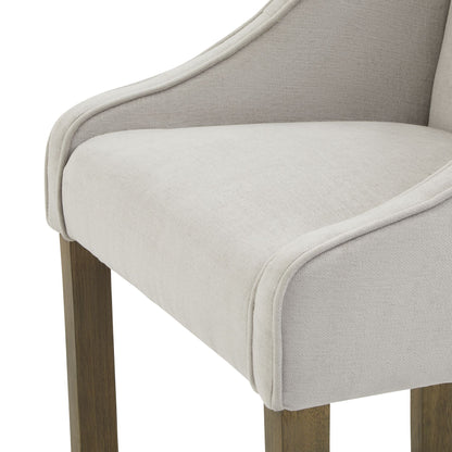 Epsom Grey Bar Stool | Light Grey Fabric Breakfast Bar Chair