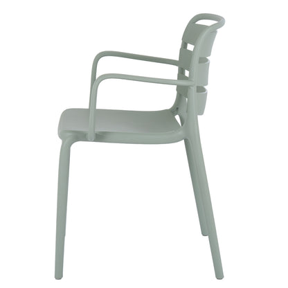 Velo French Grey Carver Chair | Stylish Indoor & Outdoor Dining Chair with Armrests
