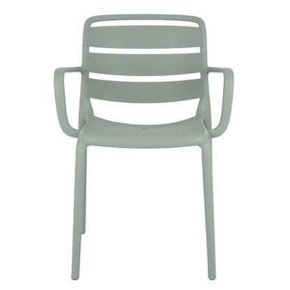 Velo French Grey Carver Chair | Stylish Indoor & Outdoor Dining Chair with Armrests