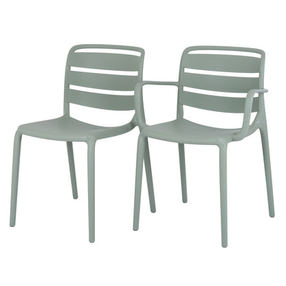 Velo French Grey Carver Chair | Stylish Indoor & Outdoor Dining Chair with Armrests